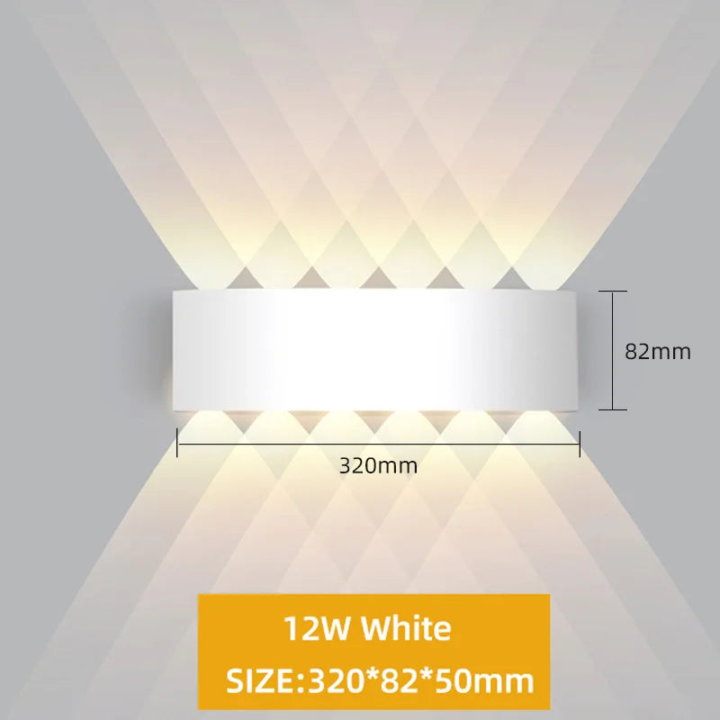 ErtimeLED IP65 Up & Down LED Wall Light | Indoor Outdoor Waterproof Sconce (2W–12W)