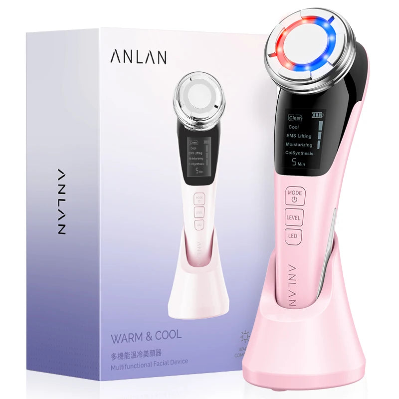 Anlan Multifunction Beauty Device – EMS Lifting, Deep Cleansing & LED Therapy