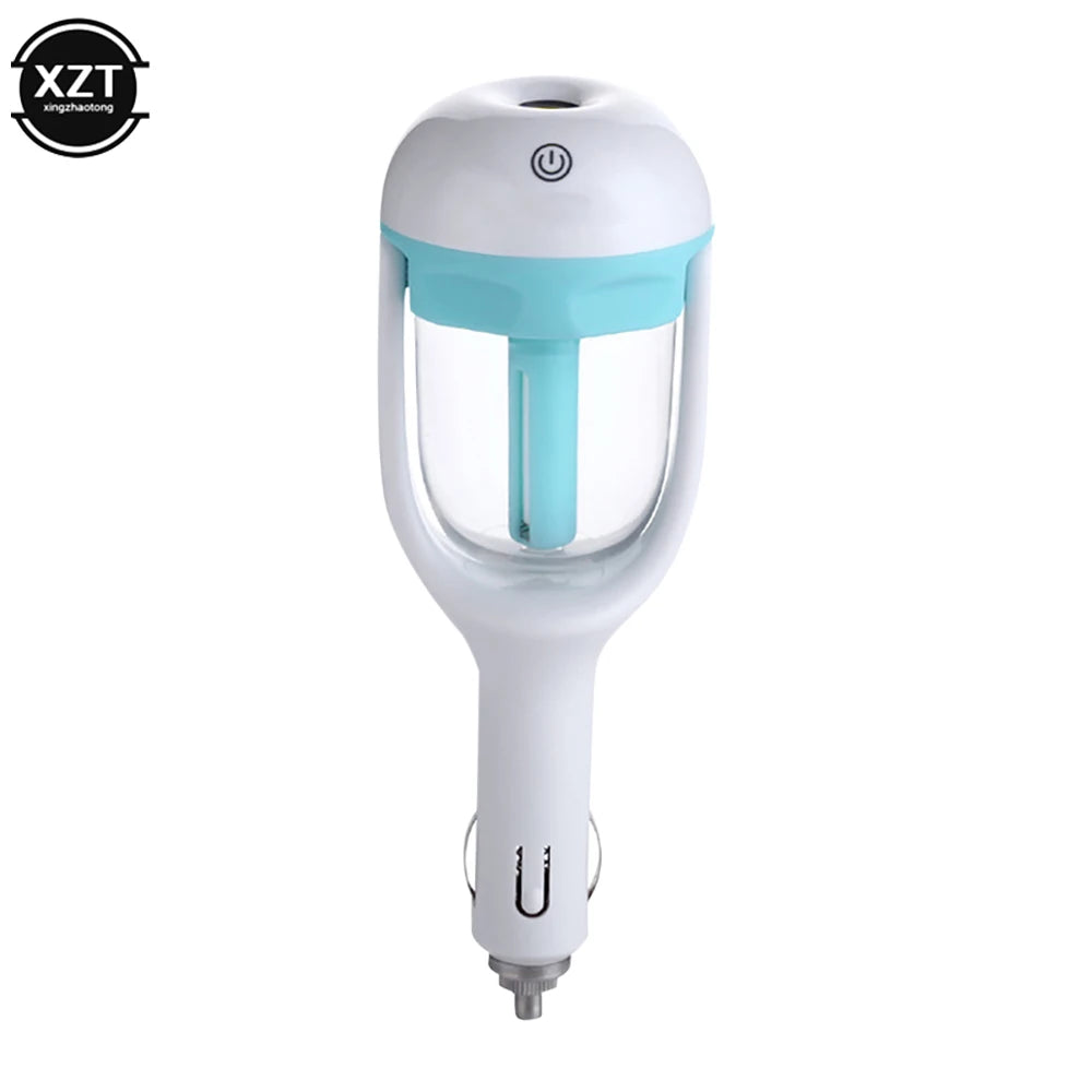 Car Air Humidifier & Negative Ion Purifier with Aroma Diffuser โ Mini USB Mist Maker (12V Vehicle Power)