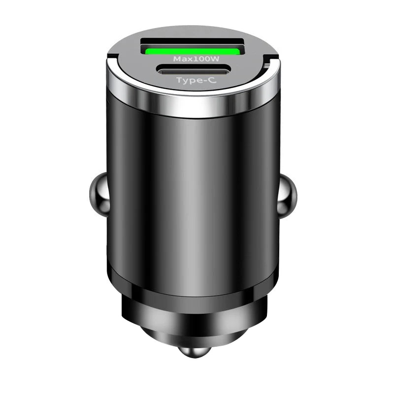 100W Car Charger Lighter – Quick Charge 3.0 + USB-C Fast Charger