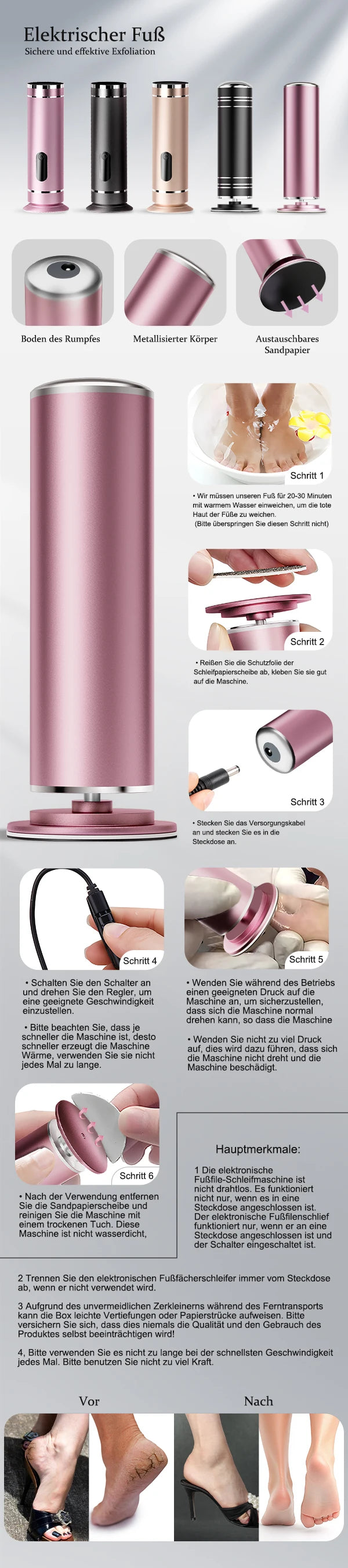 Stainless Steel Foot Care Tool Set – Manual Callus Remover & Hand Foot File Combo