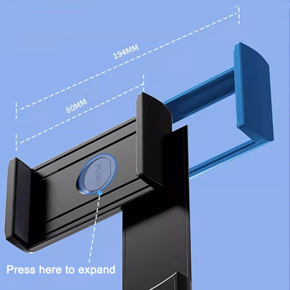 Portable Airplane Tablet Holder Stand – 360° Rotating Travel Desk Mount for 7–12” Tablets