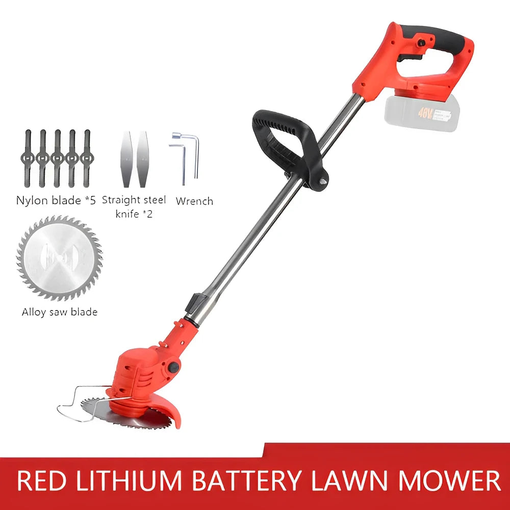 NEWBEAT Cordless Grass Trimmer Brushless Electric Lawn Cutter Adjustable Telescopic Handle