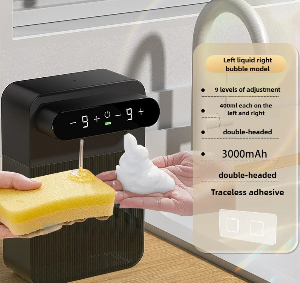 Double Automatic Soap Dispenser – Touchless Dual Soap Dispenser for Bathroom & Kitchen