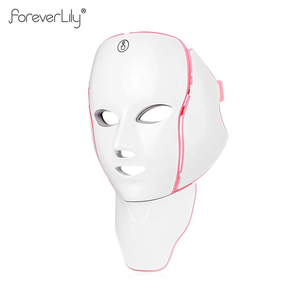Foreverlily LED Facial & Neck Mask Set – Lightweight Home Skin Rejuvenation