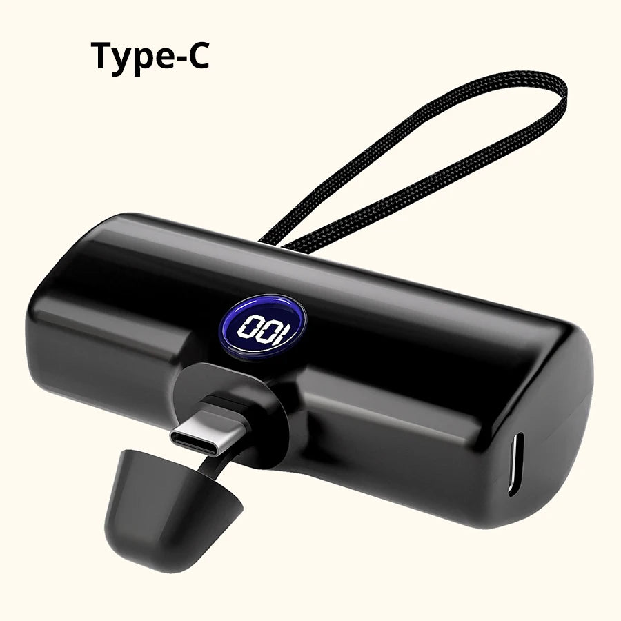 Pocket Power Bank 5000mAh β 18W PD Fast Charge for iPhone & Android