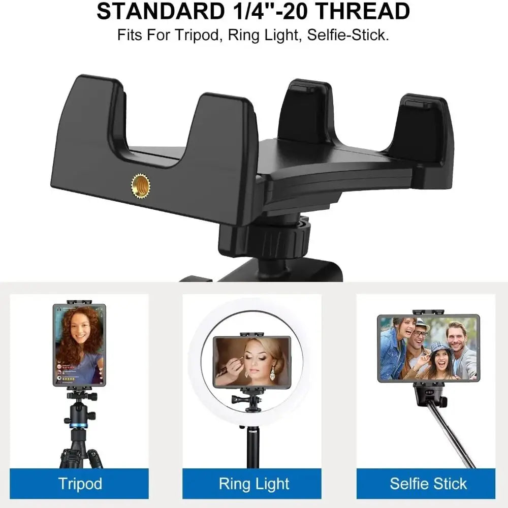Portable Airplane Phone Holder Clip – 360° Rotating Travel Phone Stand for Seat Tray & Desk