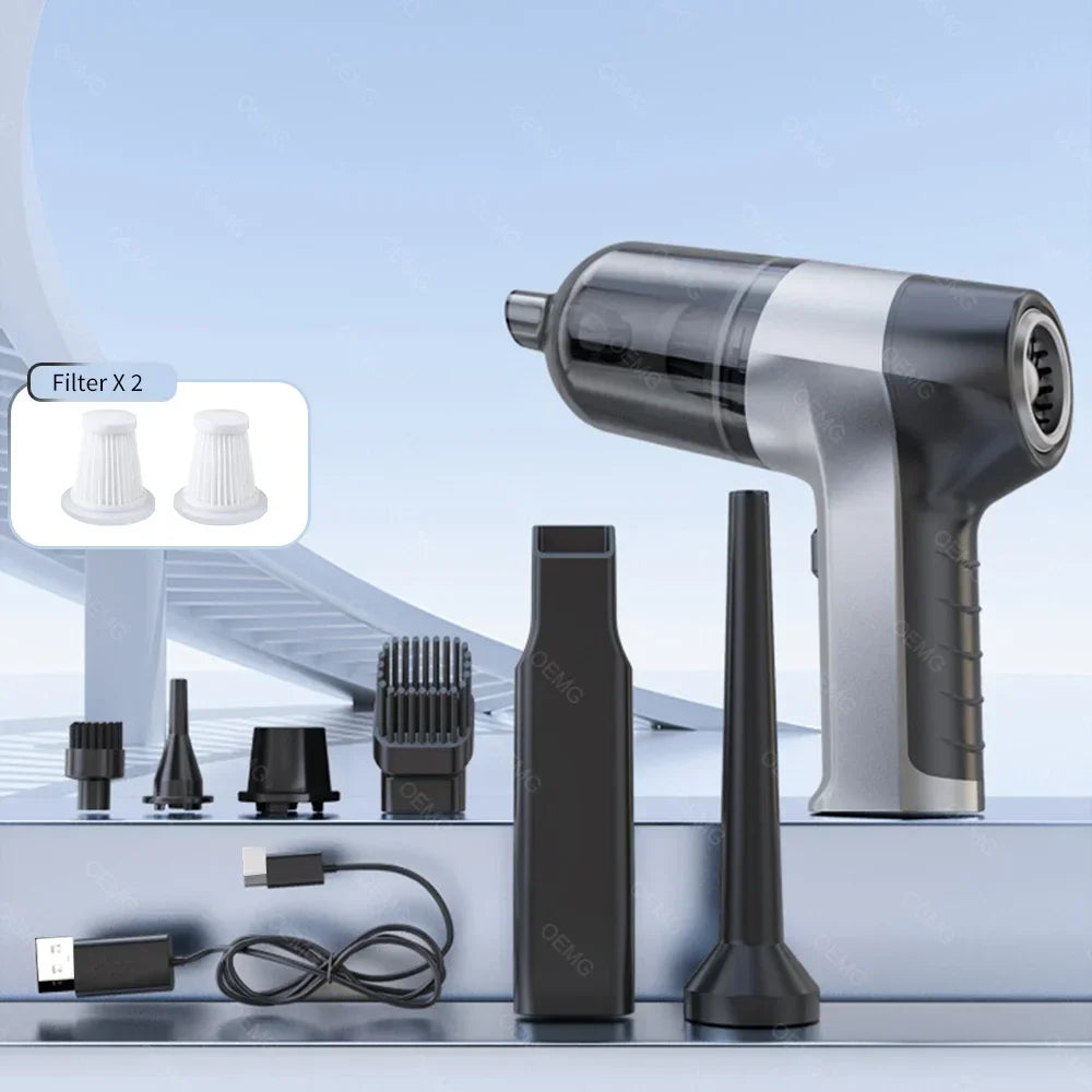 CENRR Handheld Vehicle Vacuum Cleaner – Brushless Motor, Multi-Nozzle Car & Home Cleaner