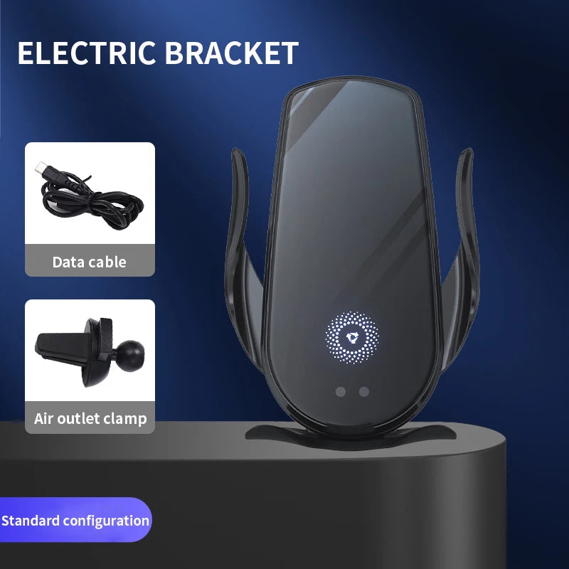 VIKEFON Qi 100W Wireless Car Fast Charger with Cooling Fan & One-Hand Operation