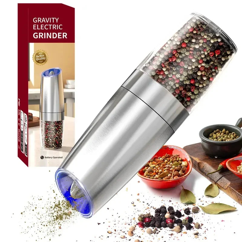 Stainless Steel Salt & Pepper Grinder – Adjustable Manual Mill