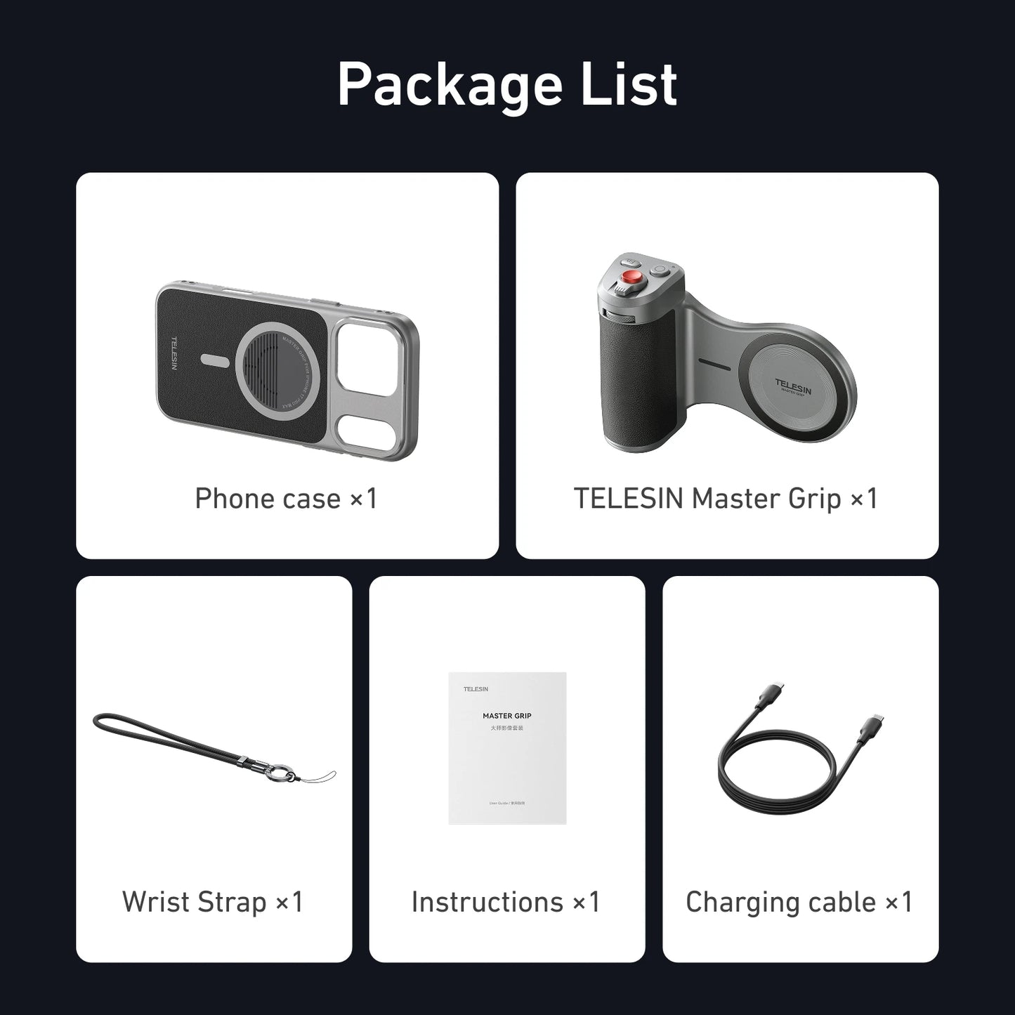 Master Grip for iPhone 17 Pro / Pro Max | Magnetic Camera Handle with 3200mAh Battery