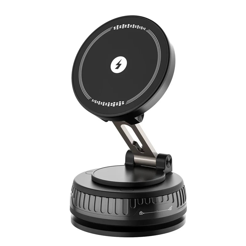 15W Magnetic Car Wireless Charger β Foldable Aluminium Vent Mount