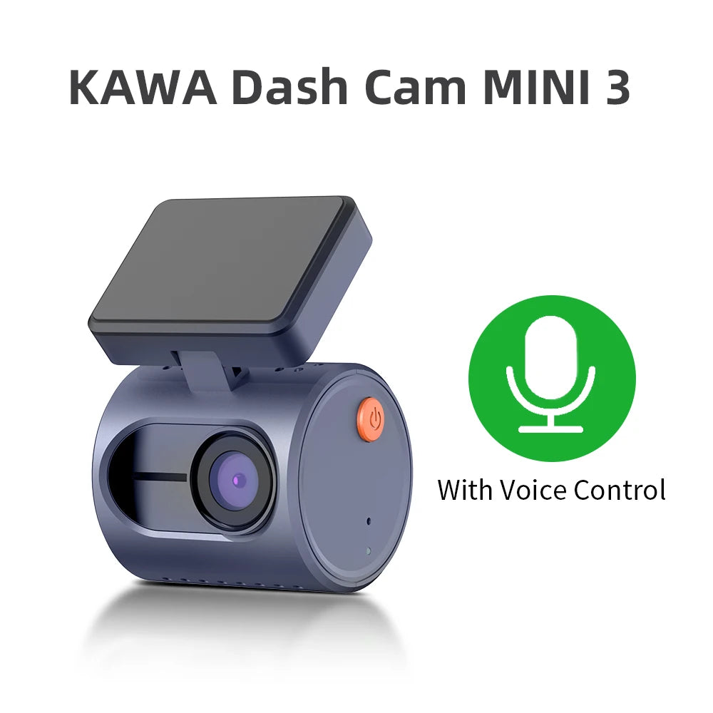 KAWA MINI 3 2K Dash Cam β Hidden WiFi Car DVR with Voice Control & 24H Parking Mode