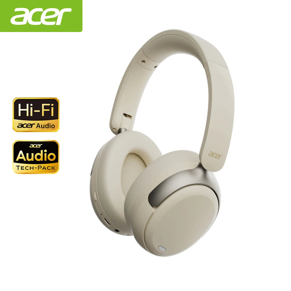 Acer OHR516 ANC Wireless Headphones – 48dB Noise Cancelling, LDAC, 100H Battery