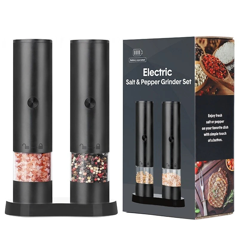 Electric Salt & Pepper Grinder โ USB Rechargeable Automatic Spice Mill with Adjustable Grind