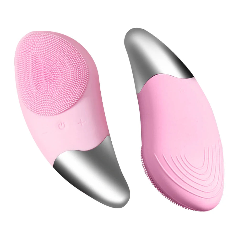Rechargeable Silicone Facial Cleansing Brush – Gentle Exfoliation & Deep Clean Skincare Tool