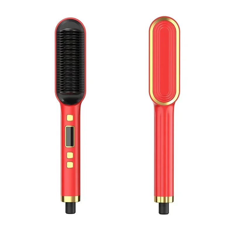Thermostatic Hair Straightener Comb – 3-Minute Fast Styling Ionic Hot Brush