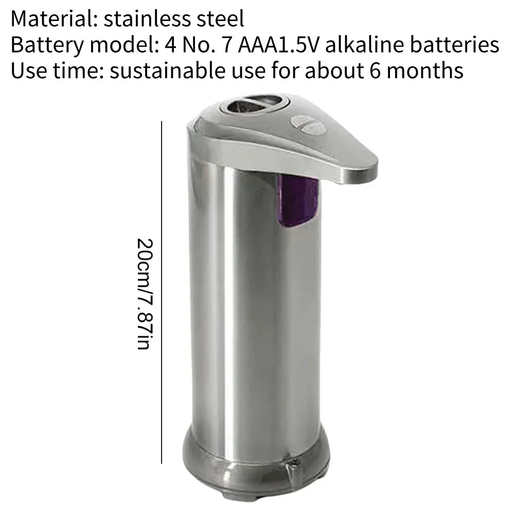 APWIKOGER Touchless Automatic Foam Soap Dispenser – Infrared Sensor, 3 Adjustable Levels, Stainless Steel