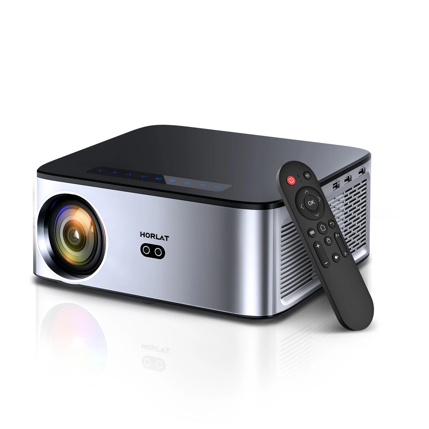 4K Smart Projector – 1600 ANSI, Android 12, WiFi 6, BT 5.2, Native 1080P