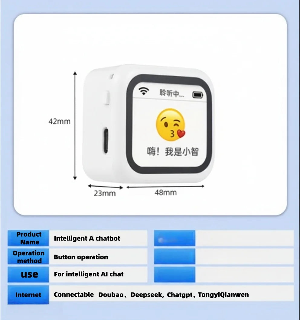 ZN-AI Xiaozhi Smart AI Voice Robot – WiFi Intelligent Interaction Desktop Assistant (Multi-Language)