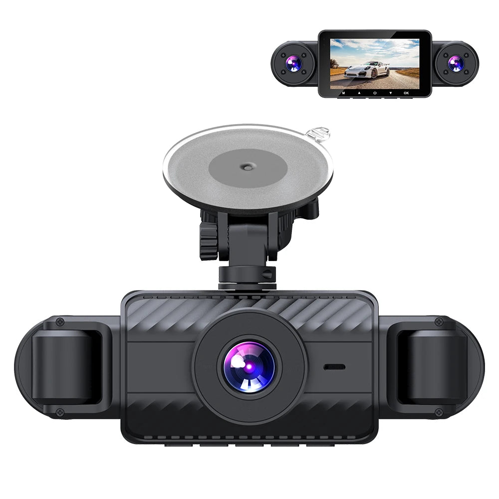 srnubi 4K Dual Dash Cam – Front & Rear Car DVR with Touch Screen, Night Vision & Parking Monitor