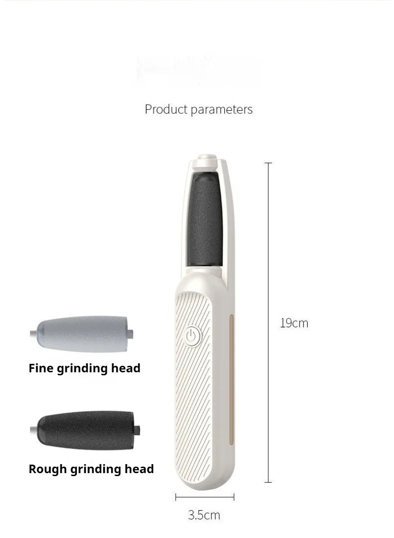 NSOUR Professional Electric Foot Callus Remover – Long Handle, Waterproof, 4 Heads