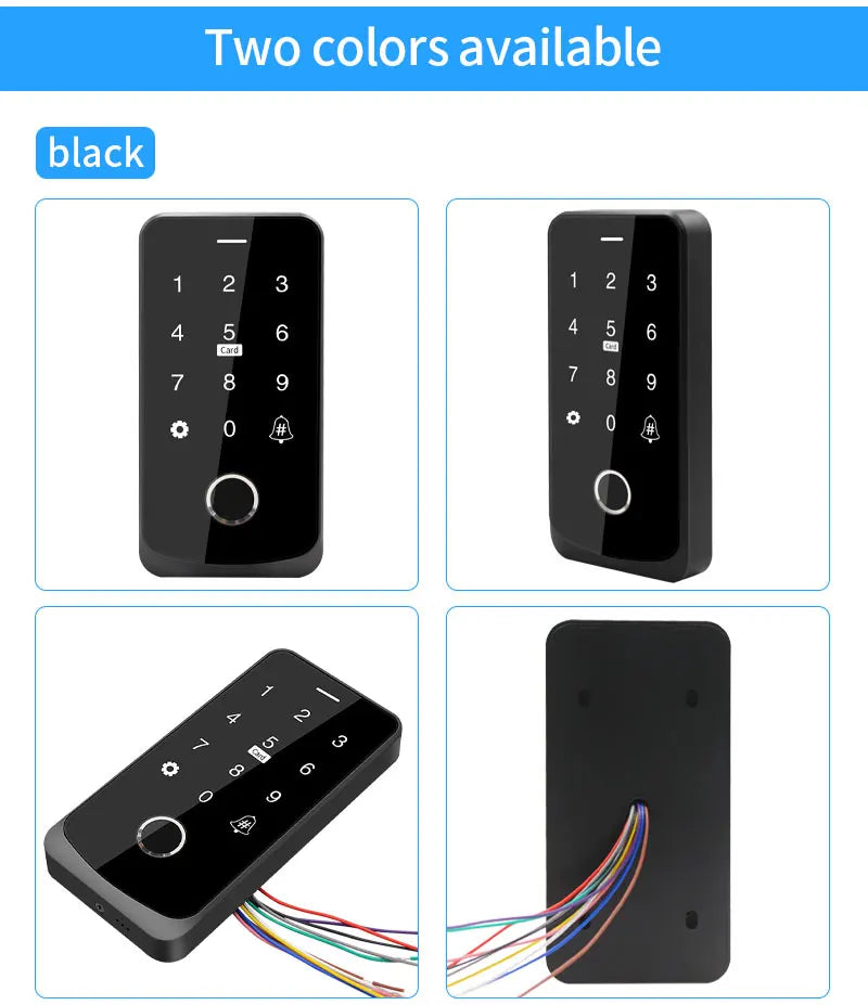 Smart Access Control Keypad with Fingerprint – Tuya App, IP67 Outdoor RFID Panel