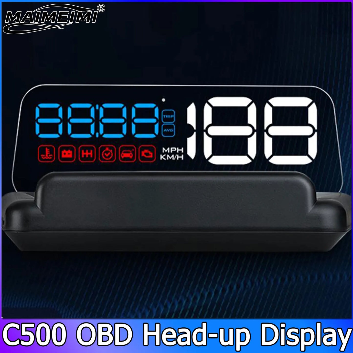 MAIMEIMI C500 OBD / T900 GPS Car Head-Up Display – Smart HUD Speedometer with RPM, Fuel Data & Safety Alarms
