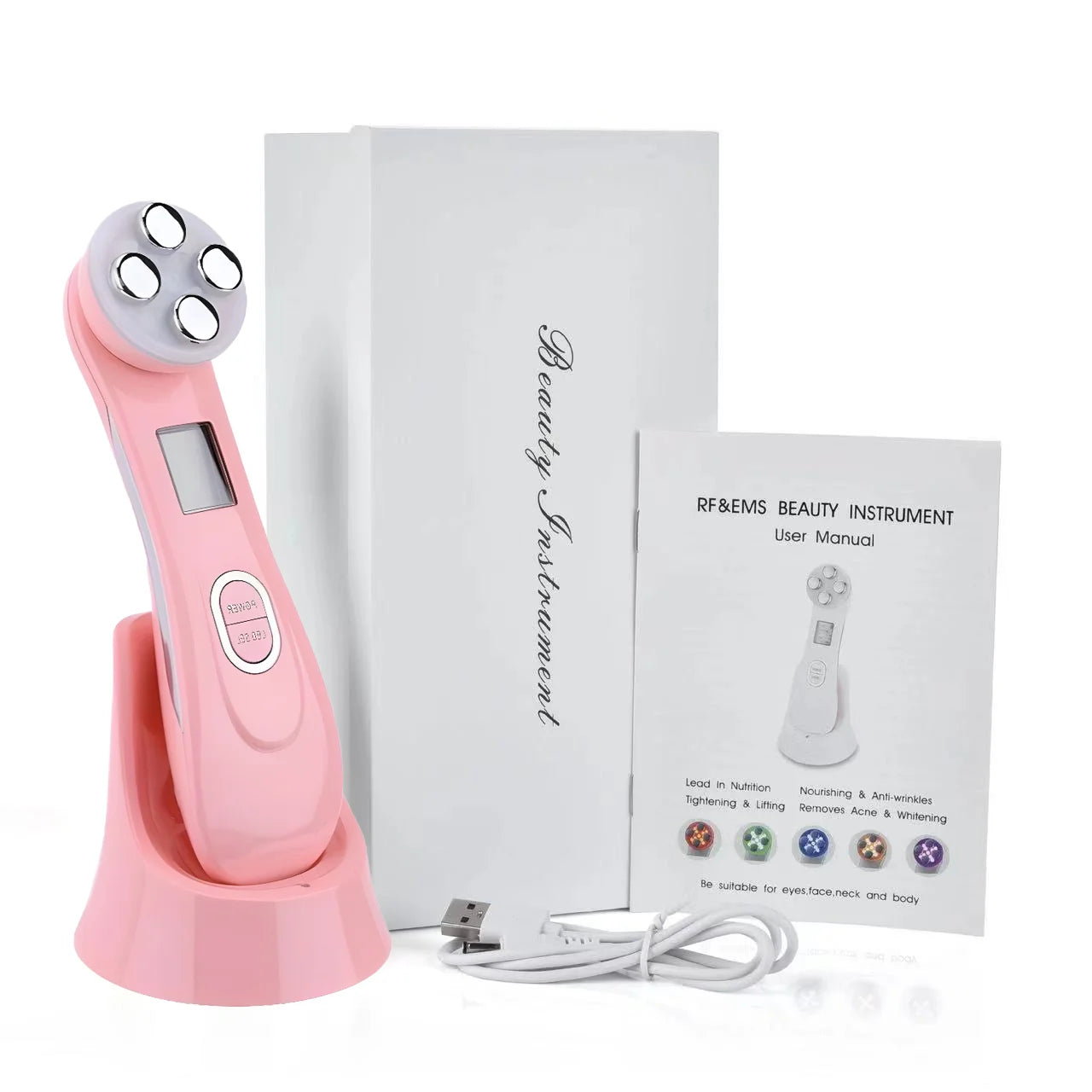 meisiyu LED EMS Facial Massager – Rechargeable Skin Tightening & Rejuvenation Beauty Device