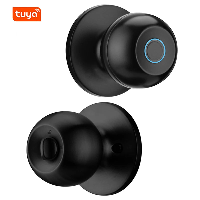 Tuya Smart Fingerprint Door Lock with Bluetooth App Control – Keyless Smart Lock