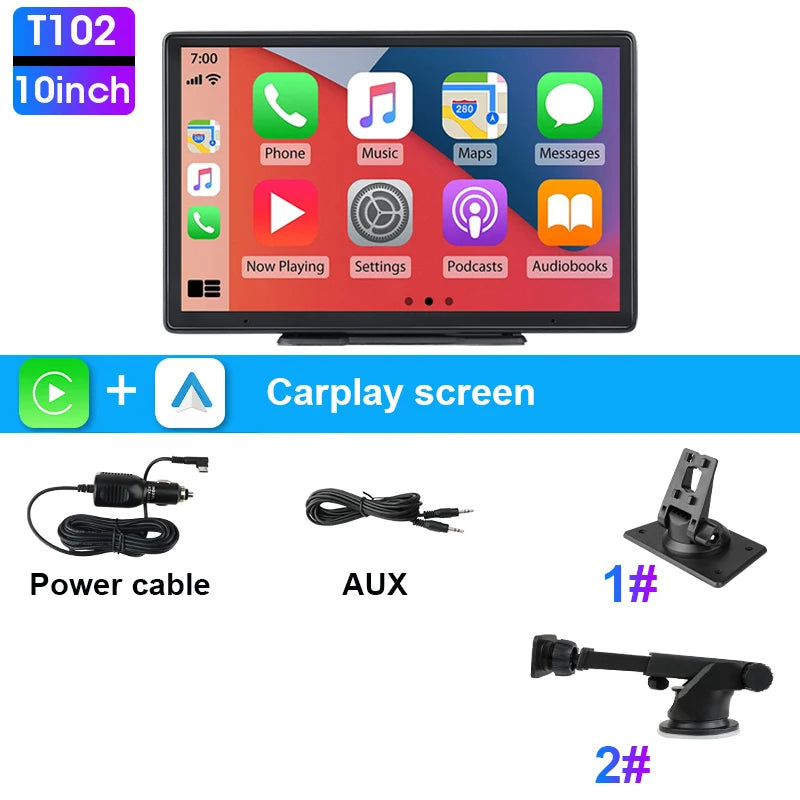 JMCQ 10β Wireless CarPlay & Android Auto Smart Screen β Touch Display with Bluetooth Calling