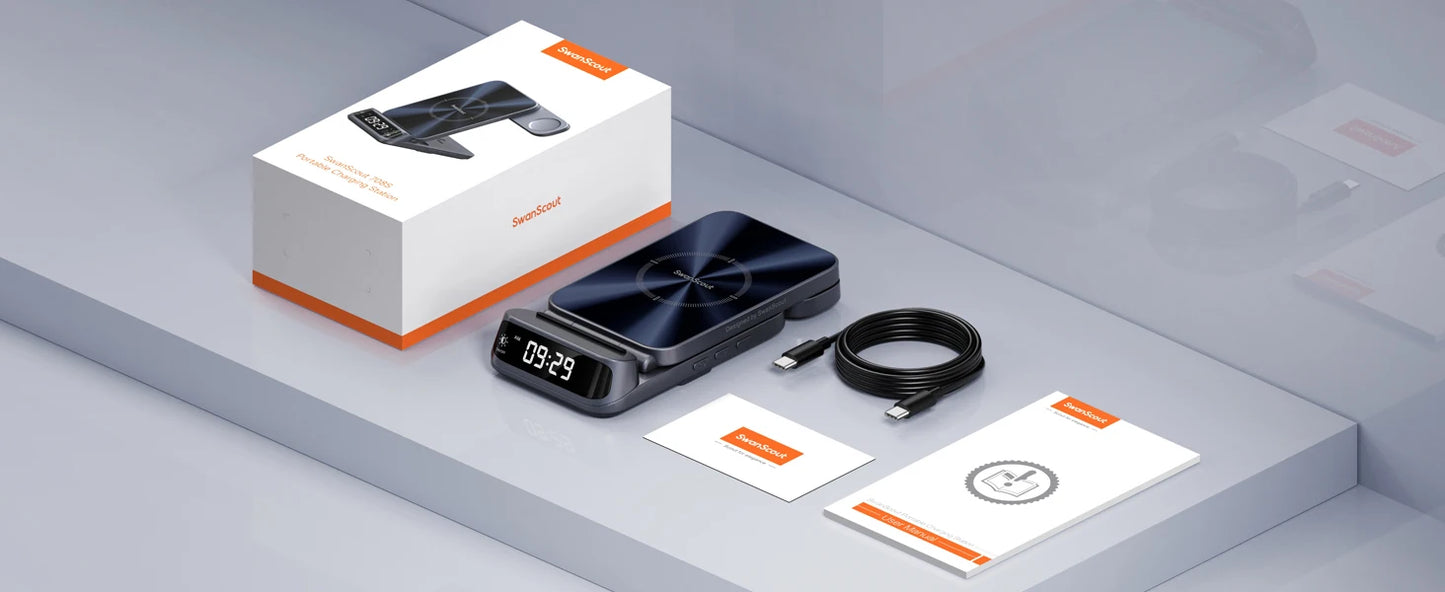 15W Wireless Charging Stand for Samsung Phone, Watch & Earbuds