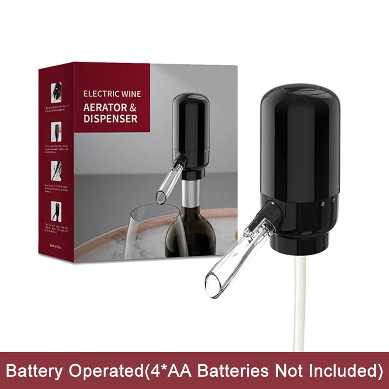 Electric Wine Decanter & Aerator – Automatic Sobering Dispenser with USB Rechargeable Option