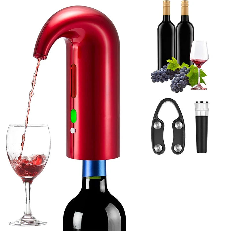 Electric Wine Aerator – Instant Wine Decanter with ABS & Silicone Design