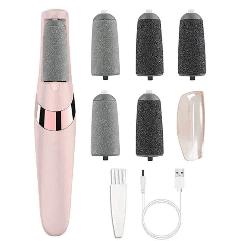 Electric Foot Grinder Pedicure Kit – Rechargeable Dead Skin & Heel Callus Remover