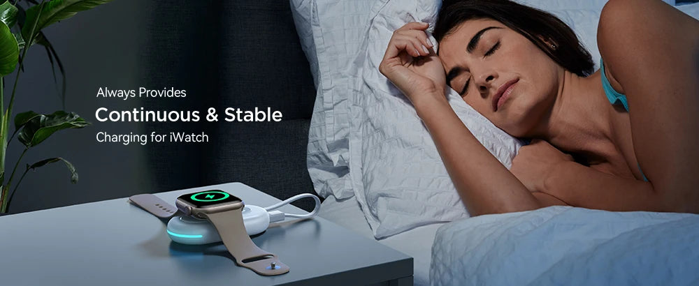 Mini Power Bank for Apple Watch – USB-C Wireless iWatch Charger (JR-W09)