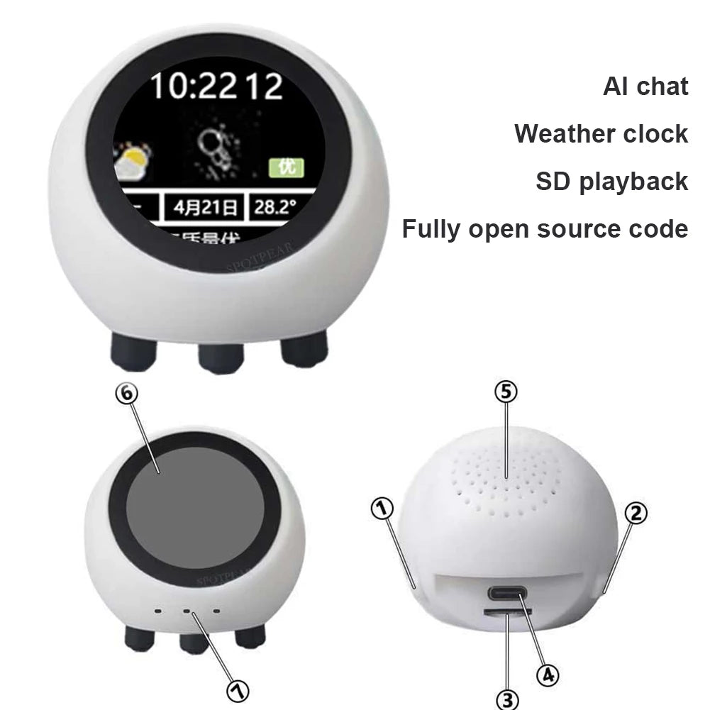 MOJOYCE ESP32-S3 AI Smart Robot – Mini Desktop Assistant with Circular LCD for Home & Office
