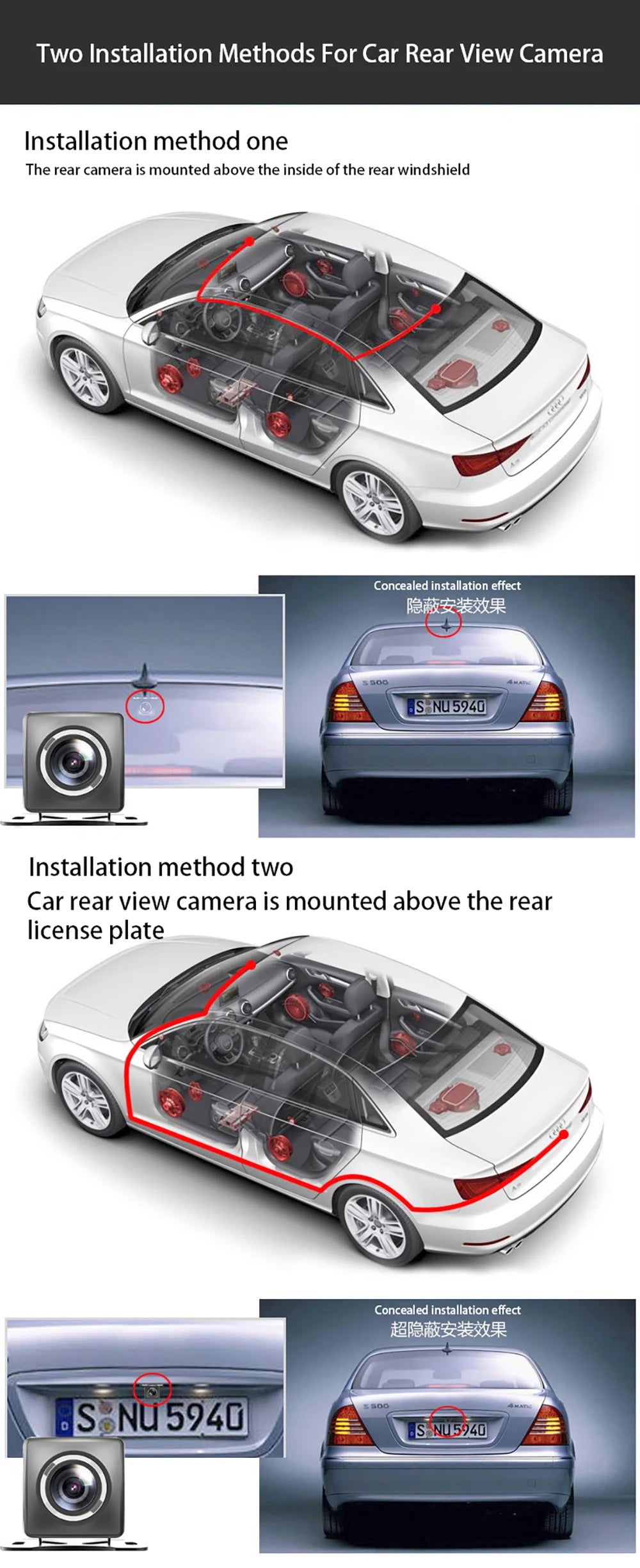 10″ 4K Rearview Mirror Dash Cam with WiFi & GPS – Front 4K + Rear 1080P Streaming DVR