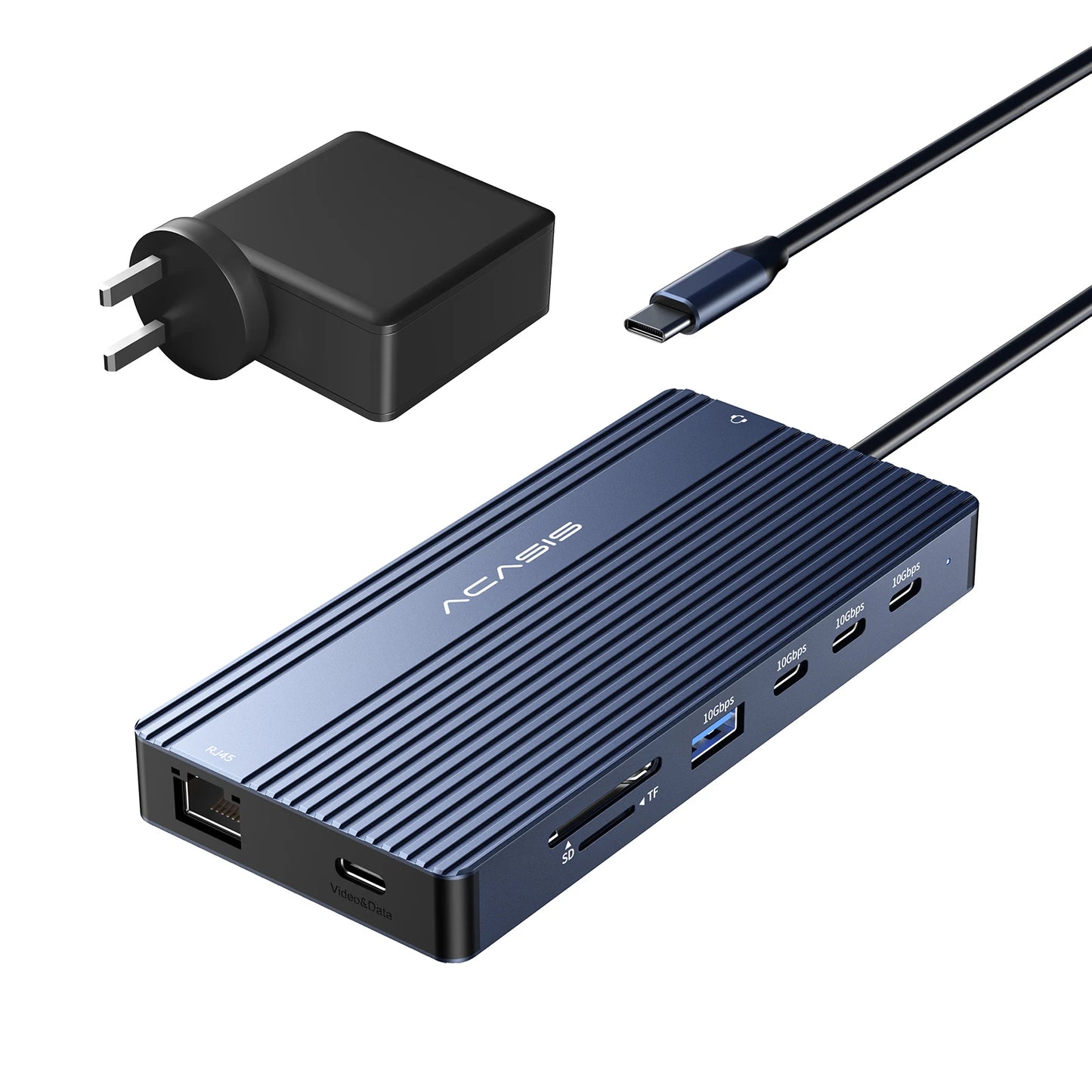 DS-0203 14-in-1 USB-C Docking Station – Triple Display HDMI Hub with 100W PD & Ethernet