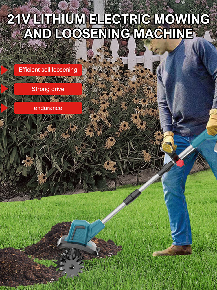 ISFRIDAY Electric Cultivator 21V Cordless Garden Tiller 330RPM For Makita Battery(NO Battery)