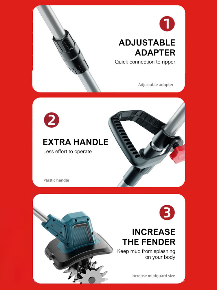 ISFRIDAY Electric Cultivator 21V Cordless Garden Tiller 330RPM For Makita Battery(NO Battery)