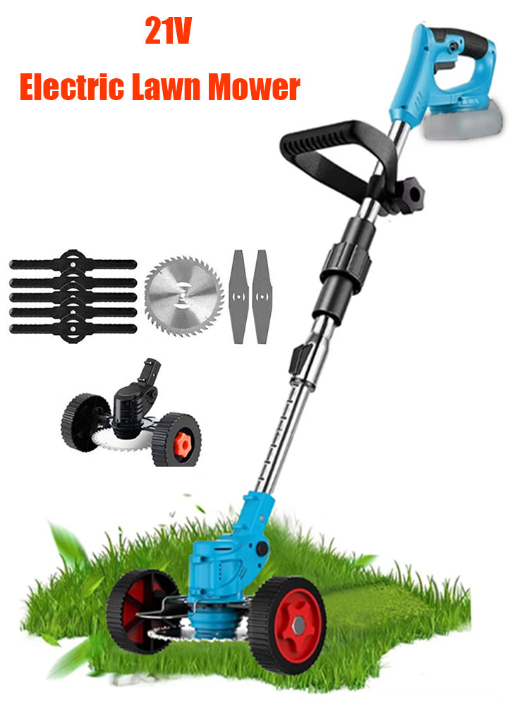 Cordless Lawn Mower Trimmer 650W Multi Blade Grass Cutter Makita 21V Battery Compatible