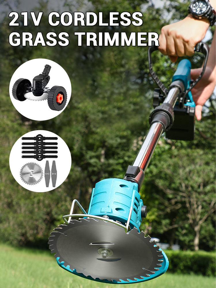 Cordless Lawn Mower Trimmer 650W Multi Blade Grass Cutter Makita 21V Battery Compatible