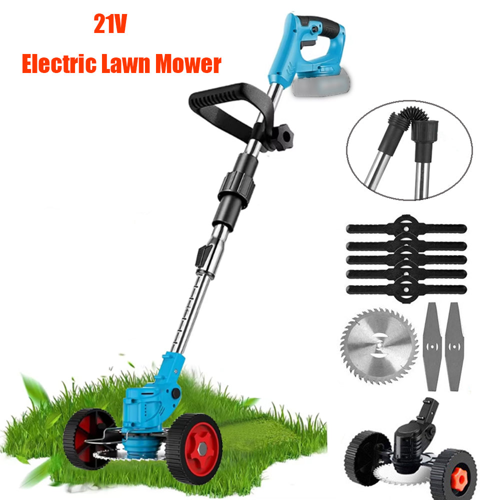 Cordless Lawn Mower Trimmer 650W Multi Blade Grass Cutter Makita 21V Battery Compatible