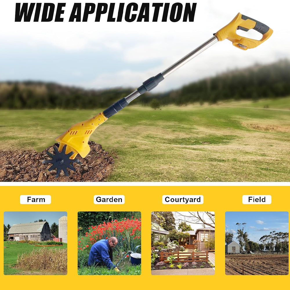 Cordless Garden Cultivator 21V Brushless Motor Soil Tiller (Makita 21V Battery Compatible)