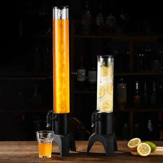Mimosa Tower Beverage Dispenser 1.5L / 3L – Tabletop Beer & Juice Drink Tower for Parties & Bars