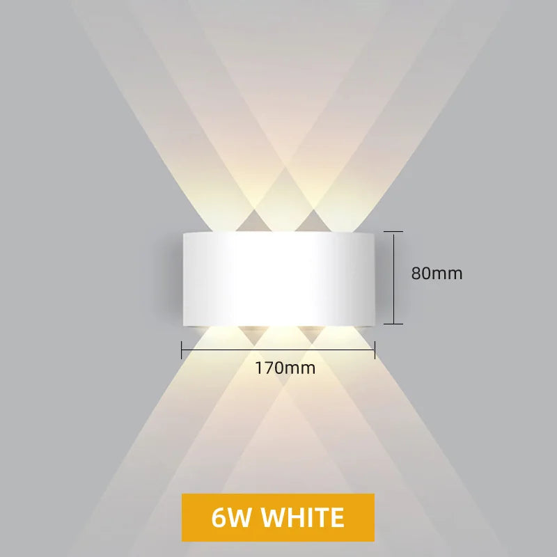 ErtimeLED IP65 Up & Down LED Wall Light | Indoor Outdoor Waterproof Sconce (2W–12W)