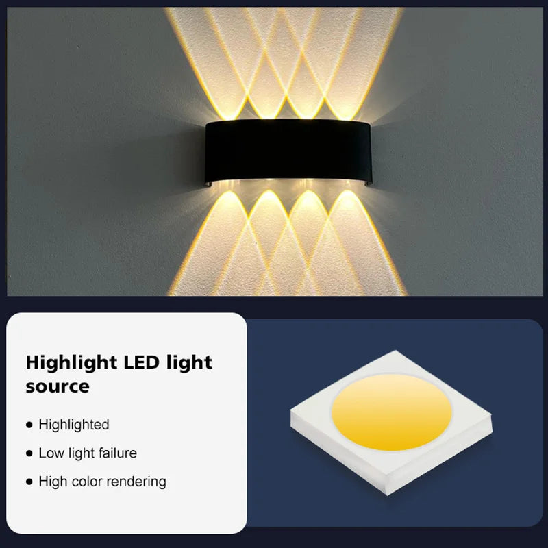 ErtimeLED IP65 Up & Down LED Wall Light | Indoor Outdoor Waterproof Sconce (2W–12W)