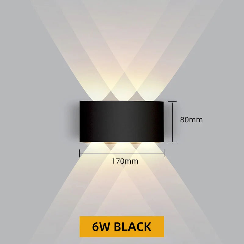 ErtimeLED IP65 Up & Down LED Wall Light | Indoor Outdoor Waterproof Sconce (2W–12W)