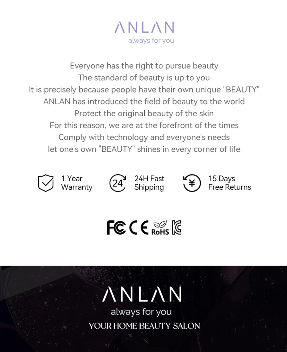 Anlan Multifunction Beauty Device – EMS Lifting, Deep Cleansing & LED Therapy